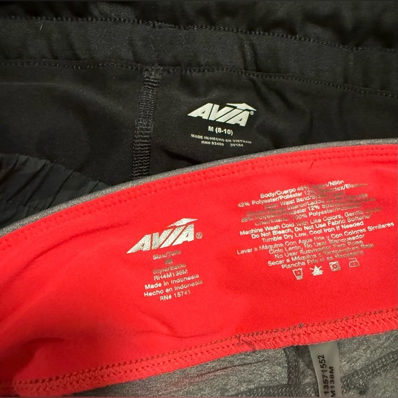 Avia Black and Red Workout Shorts - Picture 3 of 3